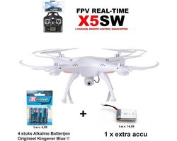 Syma X5SW + extra accu en batterijen - Wit