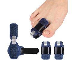 Teenrails hamertenen-teengladder voor ondersteuning teenfixatie en teenstrekker - gebroken klauwtenen uitlijnen - teenpleisters blauw L .