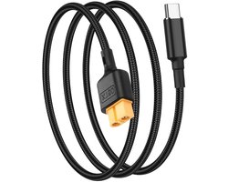 USB C naar XT60 Oplaadkabel 100W 20V/5A voor RC Lipo Batterijen, Quadcopter en Multicopter (1M/3FT) - Ideaal voor Aero Modellering en Drone Accu's