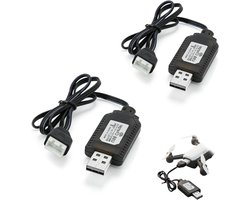 USB-oplaadkabel met XH-3P-aansluiting voor 7,4 V LiPo-accu's, overbelastingsbeveiliging, geschikt voor RC-auto's en drones