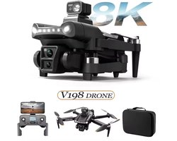 V198 Drone - 8K - Gps - Professionele - Hd Camera - Opvouwbaar - Quadcopter - Dual-Camera - 25 minuten vliegtijd - 3 KM bereik - 5GHz Wifi FPV -1 click return- GPS - 8K camera's - 1 batterij - Hindernisvermijding - Zonder Vliegbewijs