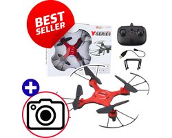 Y20 UFO Drone – R/C Quadcopter met LED Lights, 360° Rotatie, Altitude Hold, Headless Mode & 3D Acro – 2.4GHz – 25 cm – 30 m Bereik – Inclusief Extra Kado – Rood