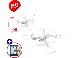 Z3 RC Drone Opvouwbare QuadCopter met 720P HD Camera Wit – Draagbaar, Lange Vluchtduur, 2.4G Stabiliteit, Smartphone FPV Verbinding, Beginnersvriendelijk Speelgoed Drone voor Indoor en Outdoor Luchtfoto’s – Compleet Starterspakket Met Ebook