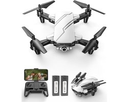 Zavira® Drone - Camera - Obstakel ontwijking - 2 modulaire batterijen - 11,8L x 11,9B x 4,3H centimeter - Zilver