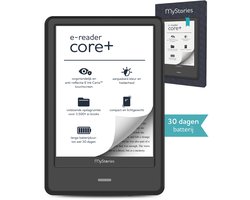 MyStories E-reader Core+ - 6 inch touchscreen - 4GB opslag voor 3.500 ebooks - Schermverlichting - E-book reader - Zwart