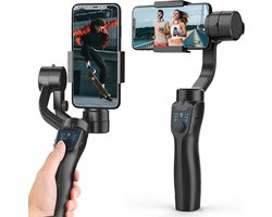 Carlovo Selfiestick - Gimbal - Selfiesticks - Smartphone Gimbal - Stabilisator - Selfie Stick - IPhone - Samsung - Voor Bijna Alle Telefoons - Horizontaal En Verticaal Filmen - Instagram, TikTok, YouTube Video's - Zwart