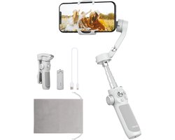 Gimbal - Draagbaar - Inklapbaar - Stabilisator - Voor Smartphones - 3 Assen - Wit