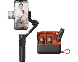 Gimbal Smartphone - Gimbal voor Smartphone & Camera - Handheld spiegelloos - 3-Axis - AI Face Tracking - Stabilisator voor Smartphone - Koolstofvezel Materiaal - Panning & Rolhoek 330 - Kantelhoek 80 - Zwart met Type-C