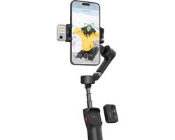 Gimbal Smartphone - Gimbal voor Smartphone & Camera - Handheld spiegelloos - 3-Axis - AI Face Tracking - Stabilisator voor Smartphone - Koolstofvezel Materiaal - Panning & Rolhoek 330 - Kantelhoek 80 - Zwart