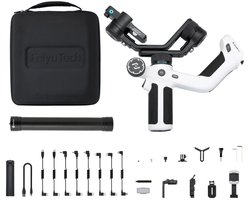 Gimbal Smartphone - Stabilisator voor Smartphone & Camera - Gimbal voor Smartphone & Camera - 3-Axis - Handheld spiegelloos - met AI-tracker Magnetic Fill - 360° - Kantelhoek +170°~-45° - Wit Kit