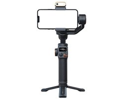 Hohem iSteady M6 Kit – Telefoon Gimbal - Premium gimbal met lampje & AI-sensor – iSteady 7.0 stabilisatie en diverse assen – Gezichts- en objecttracking – Inclusief tripod en opbergcase — Batterij gaat 18 uur mee – Zwart - Smartphone - Stabilisator