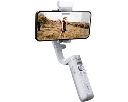 Hohem iSteady XE Lichtgewicht Smartphone Gimbal Kit — Inclusief magnetisch lampje — Stabilizer voor smartphones — Anti-shake stabilisatie — Geschikt voor alle smartphones — Object- en gezichtsherkenning — Batterijduur 8 uur — Grijs