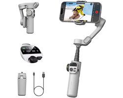 Stemily Gimbal Smartphone - 3-assig - Gezichtsherkenning - Glimlach Snapshots - Volgmodus - Ingebouwde Verlengpaal - 360g