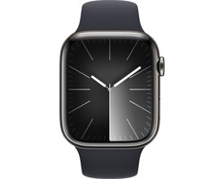 Apple Watch Series 9 - GPS + Cellular - 45mm - Graphite Stainless Steel Case with Midnight Sport Band - M/L