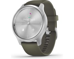 Garmin Vivomove Style - Hybride Smartwatch - Echte wijzers - Verborgen touchscreen - 40mm -Silver/Moss