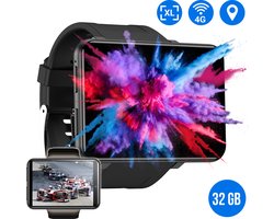 Soundlogic XL Smartwatch Android voor Dames & Heren - Smartwatches - IOS & Android - 32GB Zwart