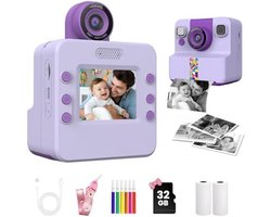 Digitale kindercamera met directe afdruk - 1080p HD, 20 MP, 2,4 inch scherm