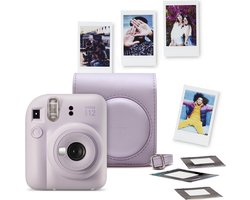 Fujifilm instax Mini 12 Bundel - Instant camera + 1 x 10 stuks film cameratas & stickers - Lilac Purple