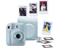 FUJIFILM instax mini 12™ Bundel - Instant camera + 1 x 10 stuks film cameratas & stickers - Pastel Blue