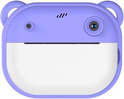 Kids Instant Camera with Silicone Case - 1080P HD Dual Lens Selfie, Christmas/Birthday Gift for 3-14 Kids (Paars)