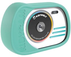 Kidywolf Kidycam Fototoestel Cyaan - Camera voor kinderen 3 tot 12 jaar