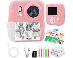Kinder Instant Camera - Roze Fotocamera met Scherm en Geheugenkaart