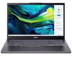 Acer Aspire 15 A15-61M-R72A AMD Ryzen™ 5 8640HS Laptop 39,6 cm (15.6") Full HD 16 GB DDR5-SDRAM 512 GB SSD Wi-Fi 6E (802.11ax) Windows 11 Home Grijs