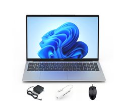 Acmine Laptop - 17.3" FHD IPS - 16 GB RAM - 512GB SSD - Twin Lake N150 - Windows 11 Pro - Met AZERTY-Toetsenbordsticker - Grijs