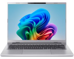 Aspire 14 AI A14-53M-72KA - CoPilot+ PC - Laptop - 14 inch OLED -Core Ultra 7 - 16GB - 512GB SSD - Verlicht toetsenbord - Zilver