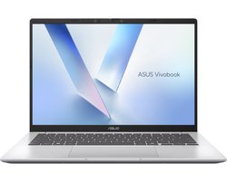 ASUS Vivobook 14 X1407QA-LY089W Copilot+ PC Qualcomm Snapdragon X1-26-100 Laptop 35,6 cm (14") WUXGA 16 GB LPDDR5x-SDRAM 512 GB SSD Wi-Fi 6E (802.11ax) Windows 11 Home Nederlands Zilver