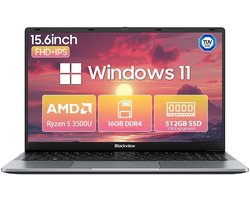 Blackview AceBook 6 - Laptop - 16GB DDR4 + 256GB SSD AMD Ryzen 5 3500U - 15,6 inch - Windows 11 Home - Grijs