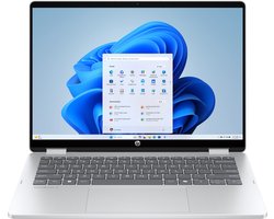 HP OmniBook 5 Flip 14-fp0650nd Intel Core 5 120U Hybride (2-in-1) 35,6 cm (14") Touchscreen 2K 8 GB LPDDR5-SDRAM 512 GB SSD Wi-Fi 6 (802.11ax) Windows 11 Home Zilver