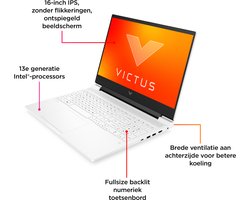 HP VICTUS 16-r0009nd Intel® Core™ i7 i7-13620H Laptop 40,9 cm (16.1") Full HD 32 GB DDR5-SDRAM NVIDIA GeForce RTX 4070 Wi-Fi 6E (802.11ax) Windows 11 Home Zwart
