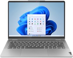 Lenovo IdeaPad Flex 5 14ABR8 AMD Ryzen™ 5 7430U Hybride (2-in-1) 35,6 cm (14") Touchscreen WUXGA 16 GB LPDDR4x-SDRAM 512 GB SSD Wi-Fi 6 (802.11ax) Windows 11 Home Belgisch Grijs