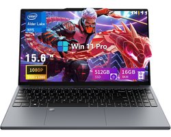 Ninkear N15 Air 03 – 15,6" Laptop – Intel N95 – 16GB RAM – 512GB SSD – FHD IPS – Windows 11 – Grijs
