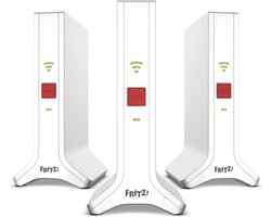 FRITZ!Mesh WiFi Set 4200 - Mesh WiFi 6 - WiFi Versterker - 3 Pack - Tri-band - 4200 Mbps - Tot 7 kamers - Naadloze Dekking