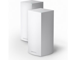Linksys Velop MX10600 - Mesh WiFi - Wifi 6 - 5300 Mbps - Tri-Band - 2-Pack - Wit