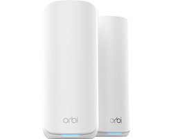 NETGEAR Orbi RBE872 - Mesh WiFi - WiFi 7 - 21000 Mbps - Tri-Band - 2-Pack - Wit