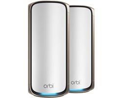 NETGEAR Orbi RBE972S - Mesh WiFi - WiFi Versterker - BE27000 - Quad-Band - 2-Pack - Wit