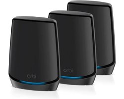NETGEAR Orbi RBK863SB - Mesh WiFi - WiFi 6 - 6000 Mbps - Tri-Band - 3-Pack - Zwart