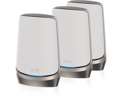 NETGEAR Orbi RBKE963 - Mesh WiFi - WiFi 6E - 11000 Mbps - Quad-Band - 3-Pack - Wit