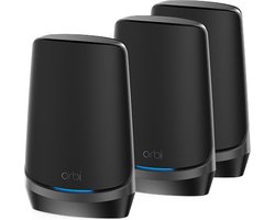 NETGEAR Orbi RBKE963B - Mesh WiFi - WiFi Versterker - WiFi 6E - 11000 Mbps - Quad-Band - 3-Pack - Zwart