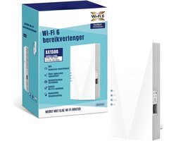 SCH® WIFI Versterker Stopcontact - WIFI Versterker - Wit - ‎5cm x 8cm x 13cm