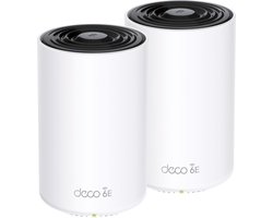 TP-Link Deco XE75 - Mesh WiFi - WiFi Versterker - Wifi 6E - 5400 Mbps - 2-Pack