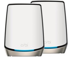 WiFi 6 Triband Mesh Systeem Router met Satelliet Extender tot 360 m² en 10 Gig Internet Verbinding