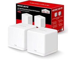 WLAN Mesh Systeem voor het Hele Huis - AC1300, 2-pack, Tot 260 m² Dekking, 2 Gigabit Poorten, Verbinding tot 100 Apparaten