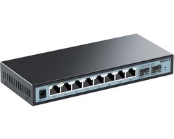 10-Poorts 2.5Gb Managed Netwerk Switch met 2x 10G SFP+ Poorten