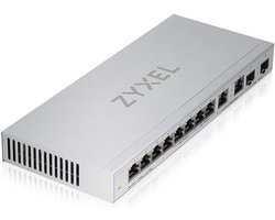 12-Port Multi-Gigabit Ethernet Switch - 2.5G & 10G SFP+ Fiber - Unmanaged Desktop / Wall Mount