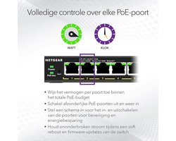 16-Port PoE Gigabit Ethernet Plus Switch - Beheerd met PoE+ en SFP-poort