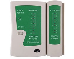 2-in-1 Ethernet Tester voor RJ45 en RJ11 Kabels - Professionele Netwerktester